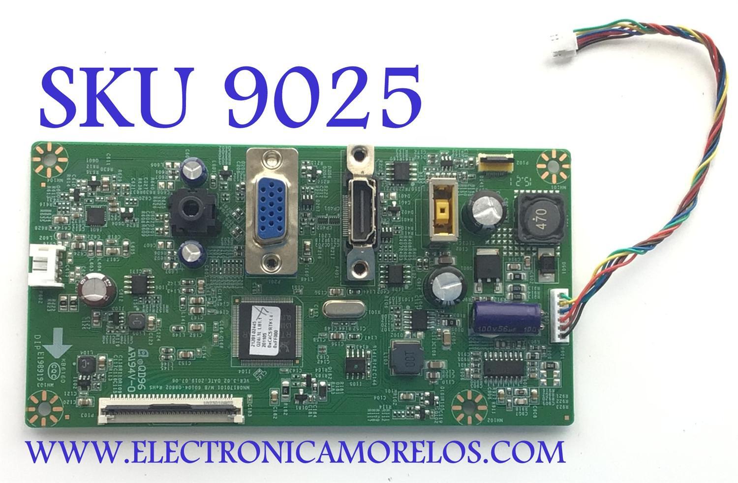 MAIN PARA MONITOR  LENOVO / NUMERO DE PARTE S1089502004554 / E198919 / DISPLAY MV238FHB-N20 / MODELO Q24I-1L